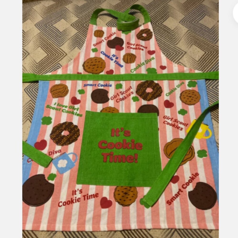 SOLD EBAY - Rare Authentic Girl Scouts It’s Cookie Time Apron